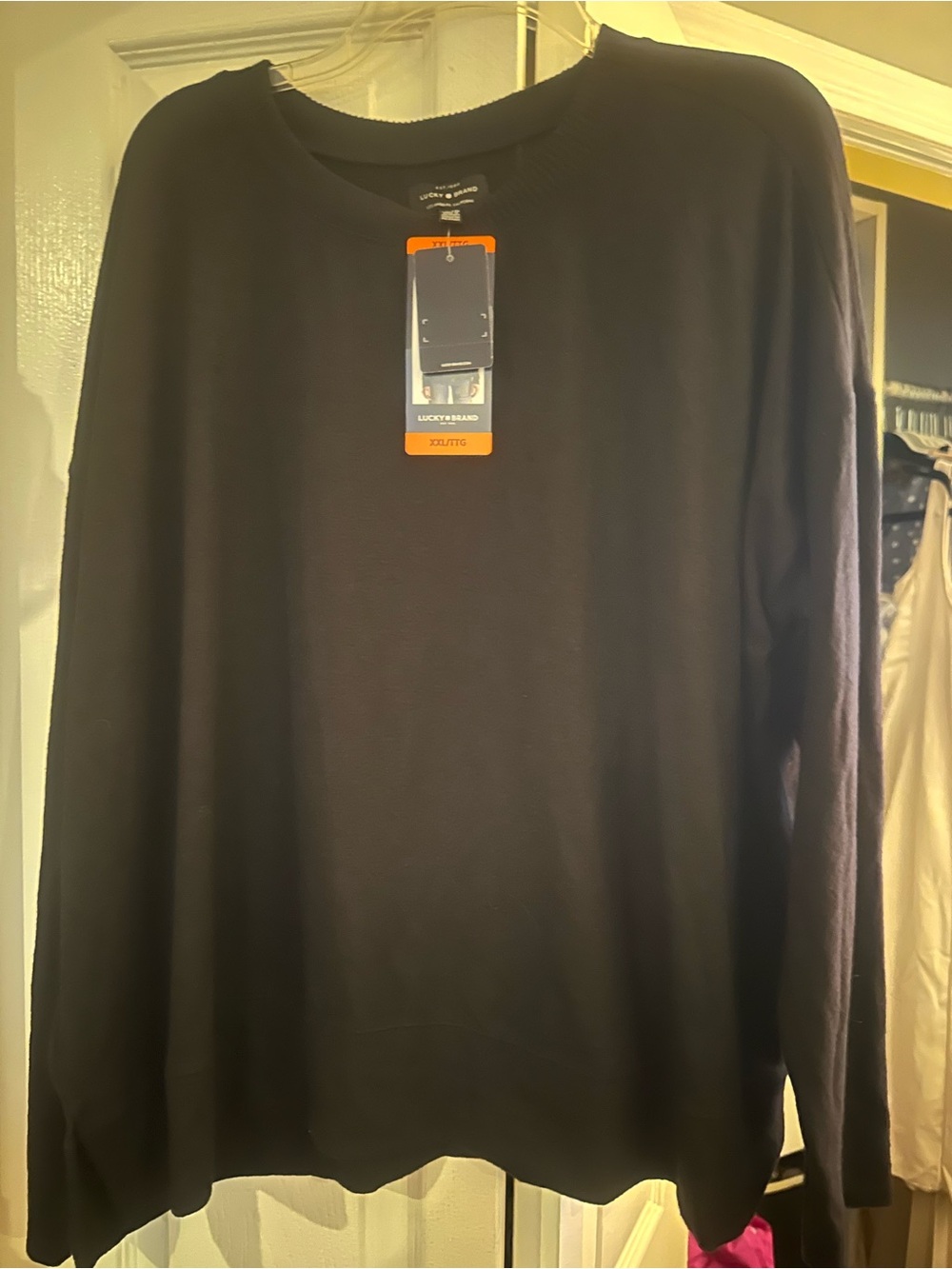 Lucky Brand Womens Black Crewneck Sweater